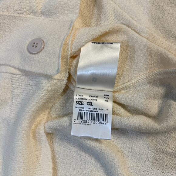 Lardini Italy Men's Cardigan Sweater XXL 2XL Cotton blend Button Collar W25 - Picture 5 of 6